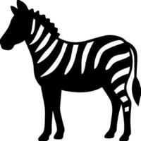Silhouette Zebra Illustration Black and White Design for Tattoo Art and Coloring Pages vector