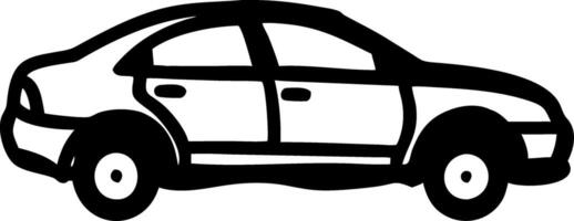 Simple Black Car Silhouette for Graphic Design and Automotive Projects vector