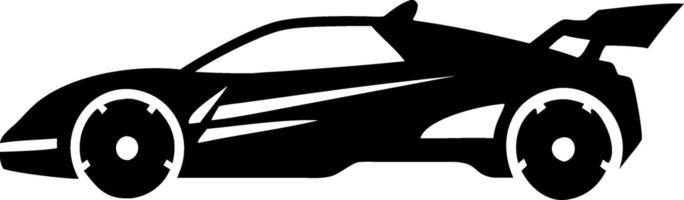 Sleek Race Car Silhouette for Illustration and Design Projects vector