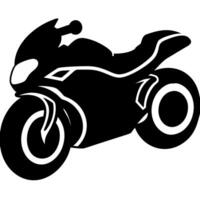 Sleek Motorcycle Silhouette Perfect for Design and Art Projects vector