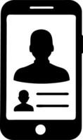 Smartphone Silhouette Profile Display Minimalist User Interface Design vector