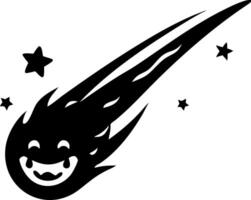 Smiling Comet Illustration with Stars for Creative Projects vector