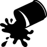 Spilled Paint Can Illustration for Art Design and Decoration Projects vector