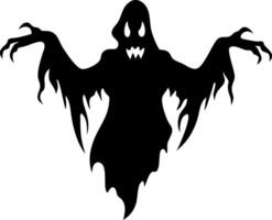 Spooky Ghost Silhouette for Halloween Design and Decoration vector