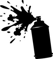 Spray Paint Can Silhouette with Splatter for Art and Design Projects vector
