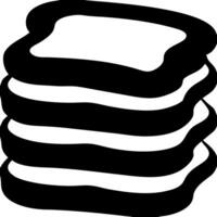 Stack of Black Pancakes Silhouette for Cooking and Food Design Projects vector