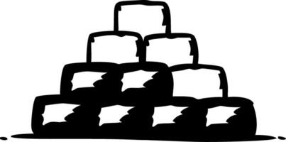 Stacked Black Stone Silhouette for Meditation and Relaxation Design vector