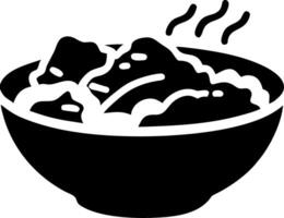 Steaming Bowl of Hearty Food Illustration for Menu Design and Cooking Apps vector
