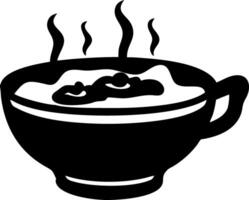 Steaming Hot Coffee Mug Silhouette for Cafes and Design Projects vector