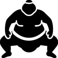Sumo Wrestler Silhouette for Graphic Design and Prints vector