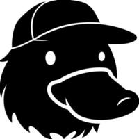 Stylized Cartoon Duck Character in Baseball Cap Illustration vector