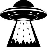 UFO Spaceship Illustration with Beam of Light for Sci-Fi Designs and Art Projects vector