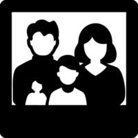 Family Silhouette Portrait Illustration for Website or Graphic Design Projects vector