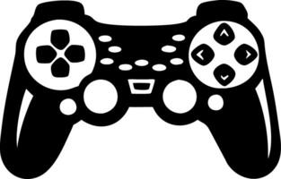 Graphic Gaming Controller Black Silhouette for Design and Decor Applications vector