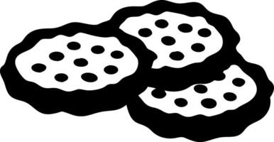 Graphic Chocolate Chip Cookies Illustration for and Design Projects vector