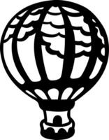 Hot Air Balloon Silhouette for Crafting and Design Projects vector