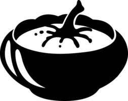Illustration Black Splash in Bowl for Design and Decoration Use vector