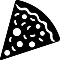 Illustration Black Slice of Pizza Simple and Modern Design for Graphics Projects vector