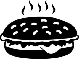 Illustration of a Hot Hamburger for Menu Design and Food Branding vector