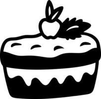 Illustration of Apple Pie with Leaves Perfect for Baking Decor and Cookbook Designs vector