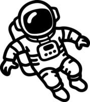 Illustration of Astronaut Floating in Space Perfect for Tattoos and Coloring Books vector