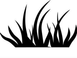 Illustration of Black Grass Silhouette for Design and Art Projects vector