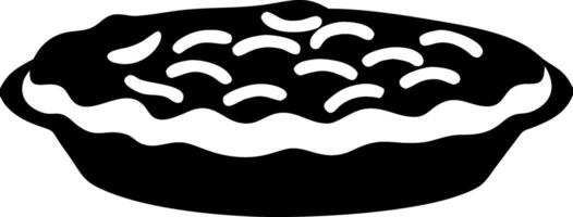 Illustration of Classic Pie Silhouette Perfect for Baking Themes and Culinary Designs vector