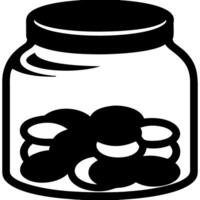 Illustration of Cookie Jar with Simple Minimalist Design for Cafes and Bakeries vector