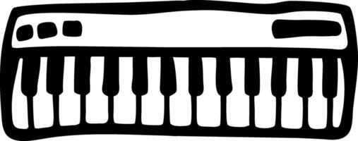 Illustration of Digital Keyboard Synthesizer for Music Designs and Creative Projects vector