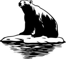 Illustration of Polar Bear on Iceberg for Art and Design Projects vector
