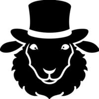 Illustration of Stylish Sheep in Top Hat for Design and Decoration vector