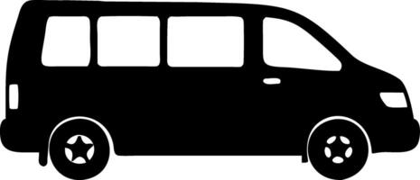 Minivan Silhouette for Transportation Design and Graphics Projects vector