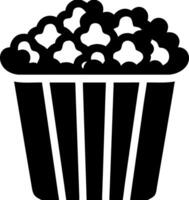 Popcorn Silhouette for Cinema Snack Bar Use and Design Projects vector