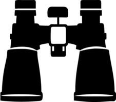 Silhouette of Classic Binoculars for Adventure and Exploration Themes vector