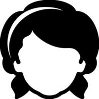 Silhouette of Child Face for Avatars and Profile Placeholders vector