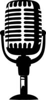 Vintage Microphone Illustration for Music and Podcast Design Projects vector
