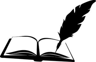 Vintage Quill and Open Book for Writing Inspiration vector