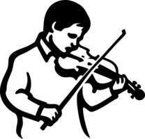 Violinist Playing Music Illustration for Art and Design Projects vector