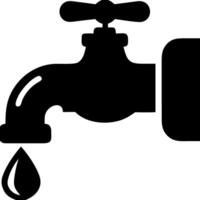 Water Conservation Faucet Symbol for Eco-Friendly Awareness Projects Design vector