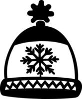 Winter Hat with Snowflake Design for Seasonal and Craft Projects vector