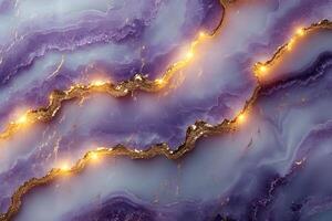 Luxurious Abstract Marble Texture with Golden Veins for Elegant Design photo