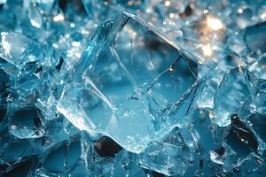 Shimmering Crystal Ice Shards Abstract Background for Winter Designs photo