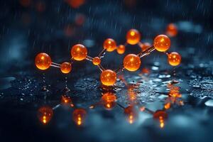 Abstract Molecular Structure in Rain - Scientific Visualization for Educational and Design Use photo