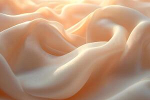 Elegant Abstract Fabric Waves with Soft Lighting for Decorative and Design Purposes photo