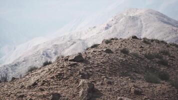 Exploring the rugged terrain of Pamir Mountains in Tajikistan during daylight video