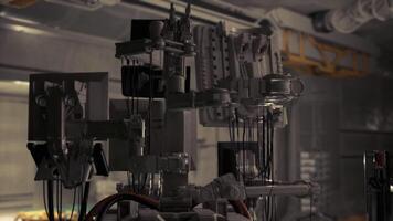 Science laboratory setup in a secret bunker focusing on advanced experiments video