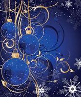 Christmas triangle pattern ball decorate card illustration vector