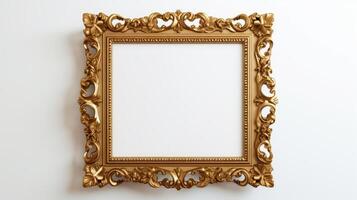 design square gold frame photo