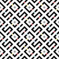 modern geometric seamless pattern with black and white diamonds and subtle colorful accents vector