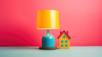 design house lamp isolated photo